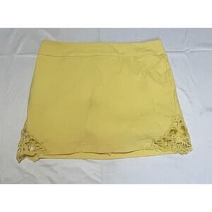 ATTYRE NEW YORK WOMENS SKIRT SKORT SIZE 12P YELLOW
